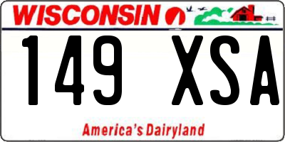 WI license plate 149XSA