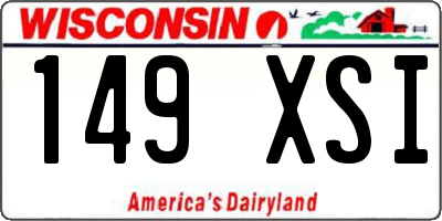 WI license plate 149XSI