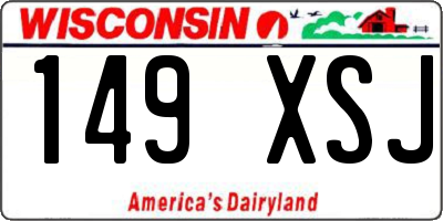 WI license plate 149XSJ