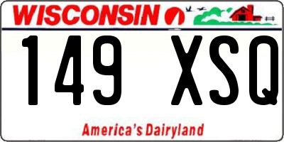 WI license plate 149XSQ