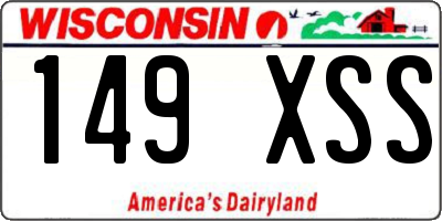 WI license plate 149XSS