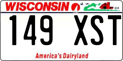 WI license plate 149XST