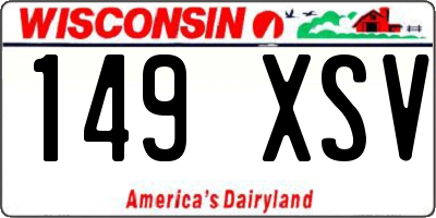 WI license plate 149XSV
