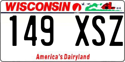 WI license plate 149XSZ
