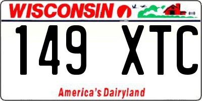 WI license plate 149XTC