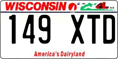 WI license plate 149XTD