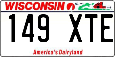 WI license plate 149XTE