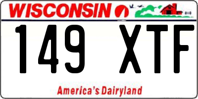 WI license plate 149XTF