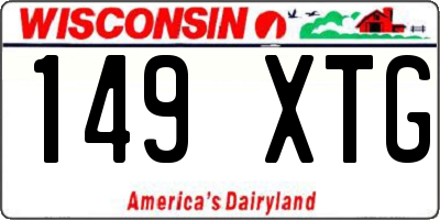 WI license plate 149XTG