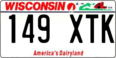 WI license plate 149XTK