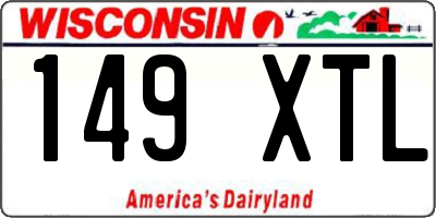 WI license plate 149XTL