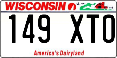 WI license plate 149XTO