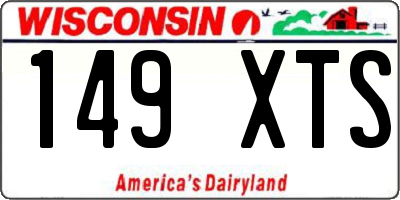 WI license plate 149XTS