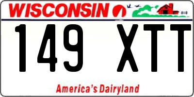 WI license plate 149XTT