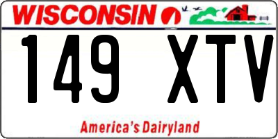WI license plate 149XTV