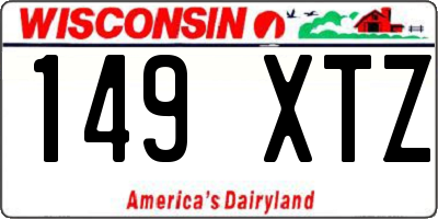 WI license plate 149XTZ