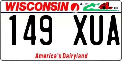 WI license plate 149XUA