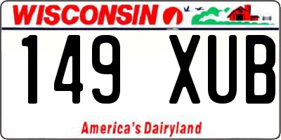 WI license plate 149XUB