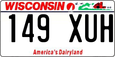 WI license plate 149XUH