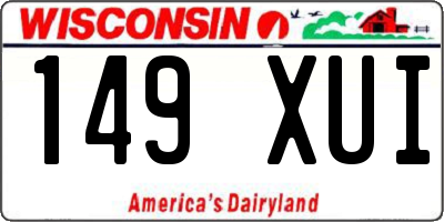 WI license plate 149XUI