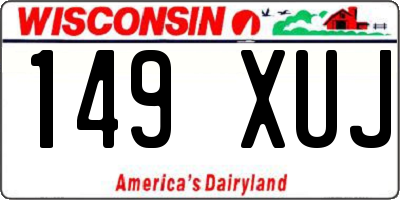WI license plate 149XUJ