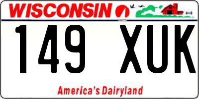 WI license plate 149XUK