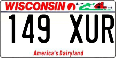 WI license plate 149XUR