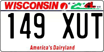 WI license plate 149XUT