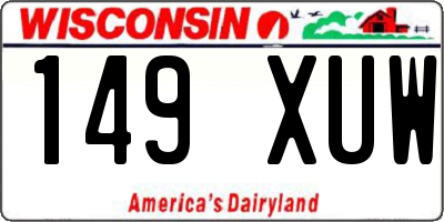 WI license plate 149XUW