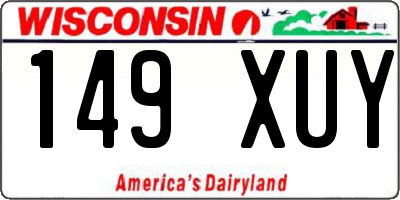 WI license plate 149XUY
