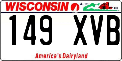 WI license plate 149XVB