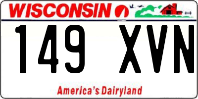 WI license plate 149XVN