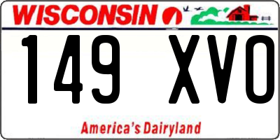 WI license plate 149XVO