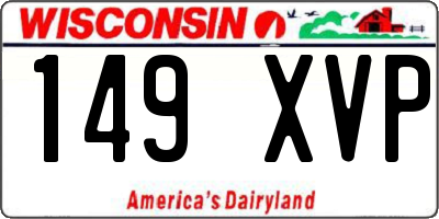 WI license plate 149XVP