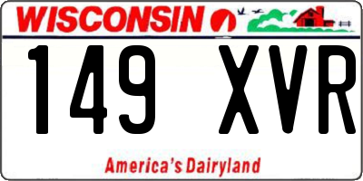 WI license plate 149XVR