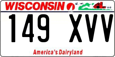 WI license plate 149XVV