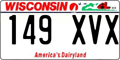 WI license plate 149XVX