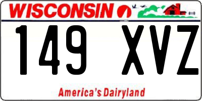 WI license plate 149XVZ