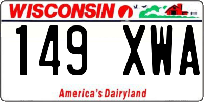 WI license plate 149XWA