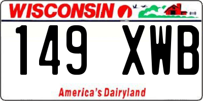 WI license plate 149XWB