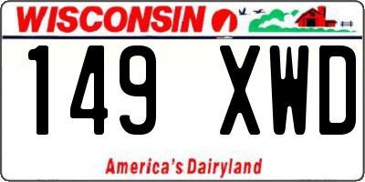 WI license plate 149XWD