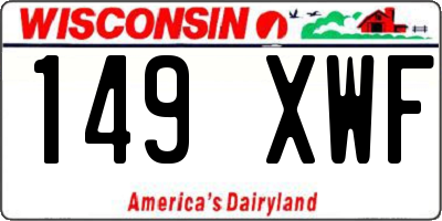 WI license plate 149XWF