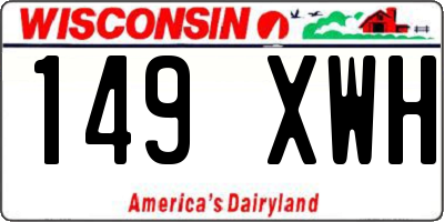 WI license plate 149XWH