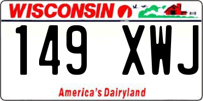WI license plate 149XWJ