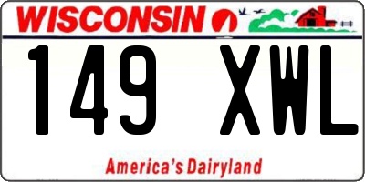 WI license plate 149XWL