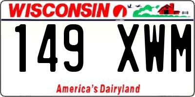 WI license plate 149XWM