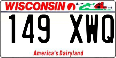 WI license plate 149XWQ