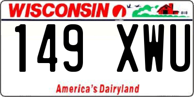 WI license plate 149XWU