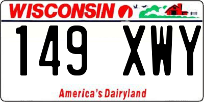 WI license plate 149XWY
