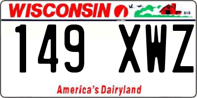 WI license plate 149XWZ